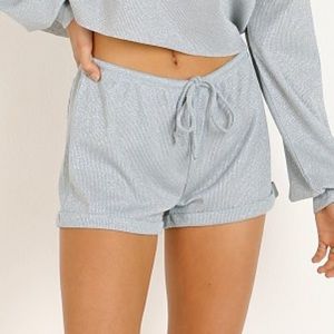 NWT XS Beach Riot Silver Lounge Shorts
